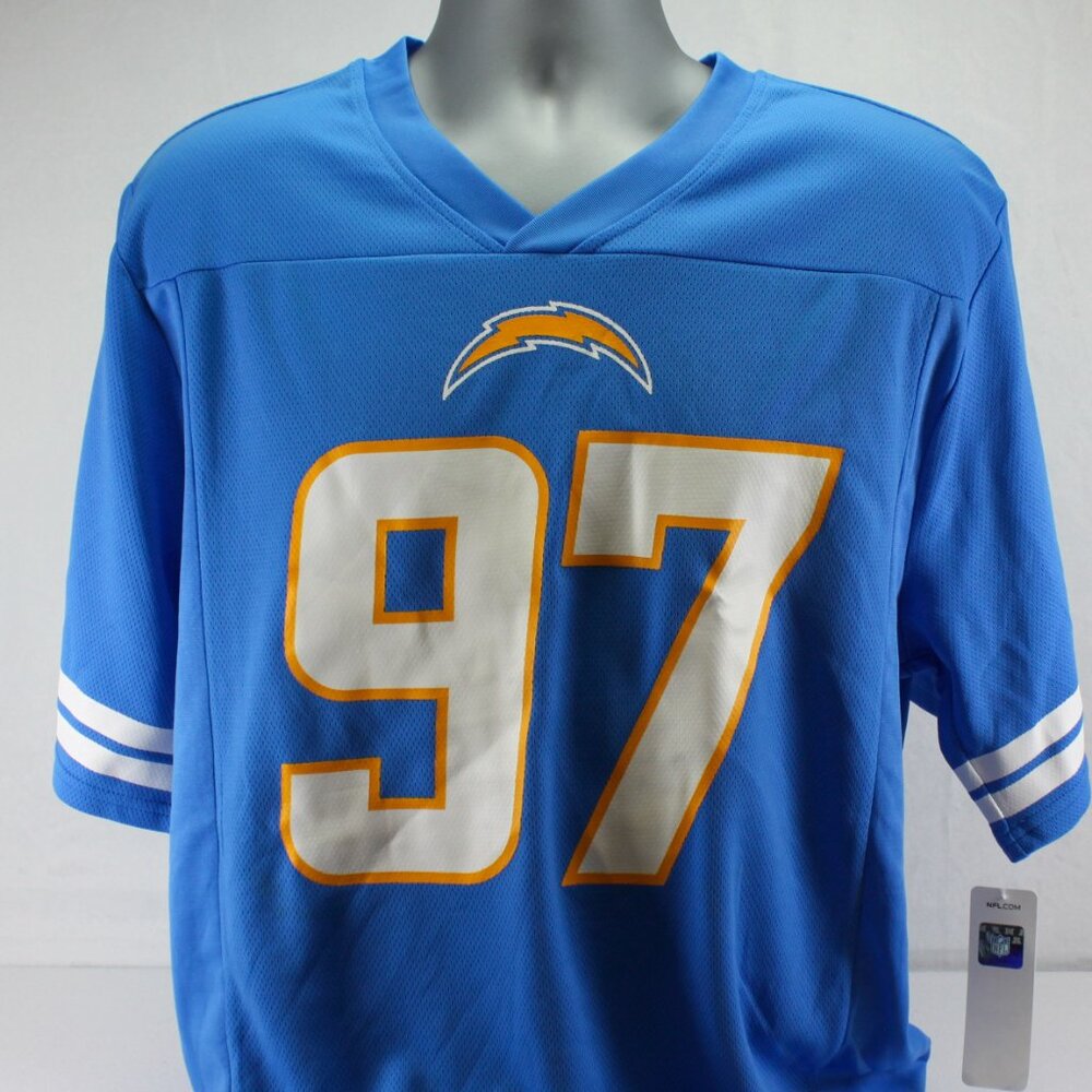 Los Angeles Chargers *BOSA #97* V-Neck Short Sleeve Jersey Shirt Men's Medium